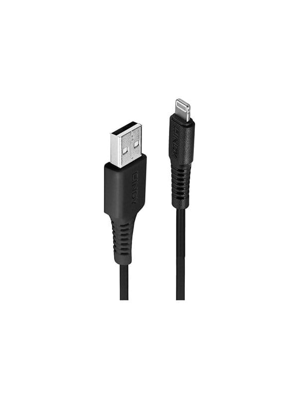 LINDY 31319 - Sync- & Ladekabel, USB-A > Lightning, MFi, 0,5 m