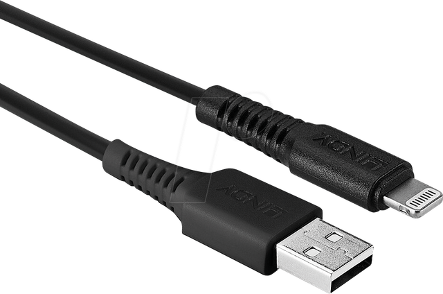 LINDY 31322 - Sync- & Ladekabel, USB-A > Lightning, MFi, 3 m