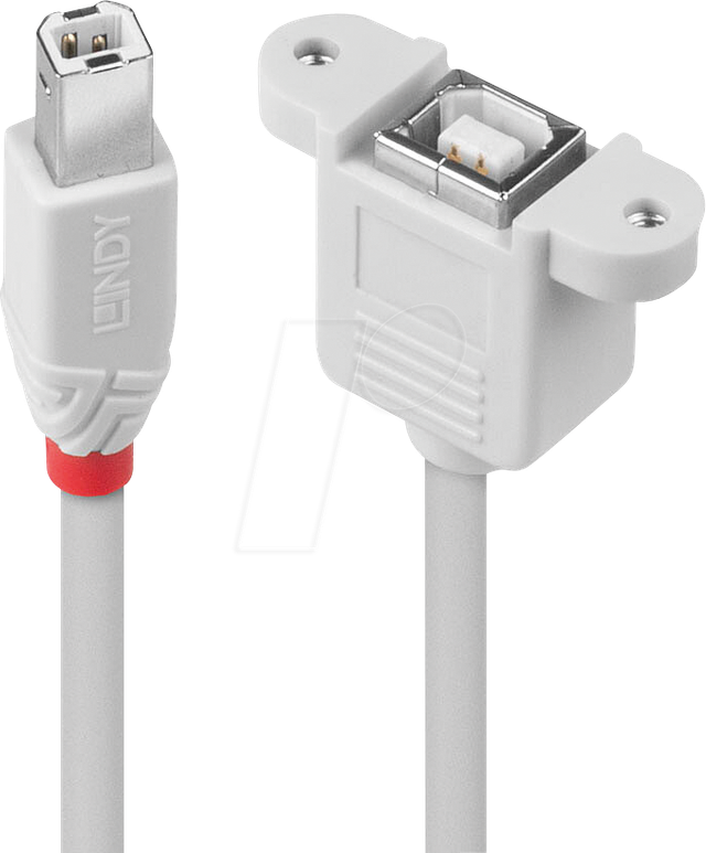 LINDY 31800 - USB 2.0 Kabel, B Stecker auf B Buchse, 0,5 m