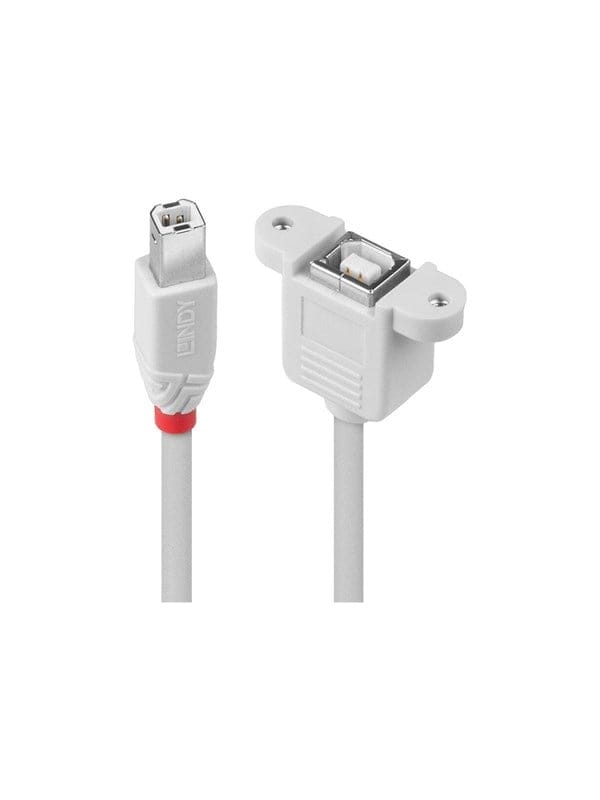 LINDY 31801 - USB 2.0 Kabel, B Stecker auf B Buchse, 1,0 m