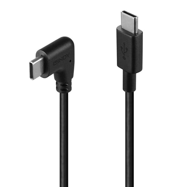 LINDY 32005 - USB 480Mb/s Kabel, C Stecker auf C Stecker, 90° rechtsgewinkelt,