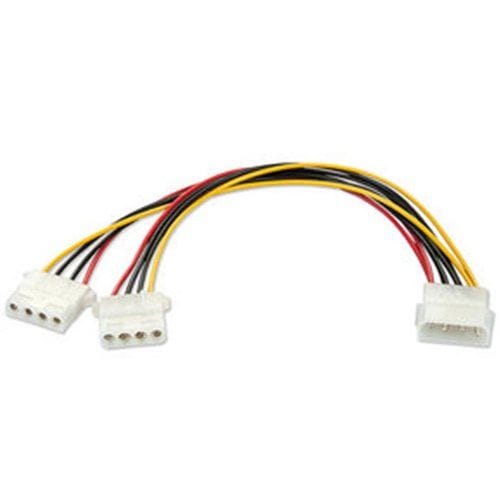 LINDY 33126 - Molex 4 Pin Stecker > 2x 4 Pin Buchse, 25 cm