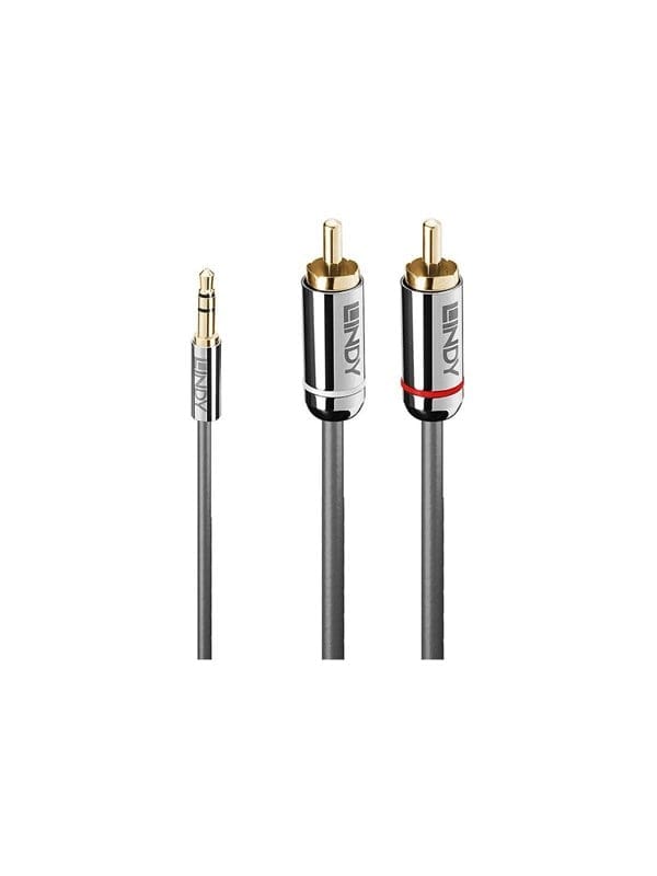 LINDY 35334 - Audio Kabel, 3,5 mm 3-Pin Klinke, 2x Cinch, 2,0 m