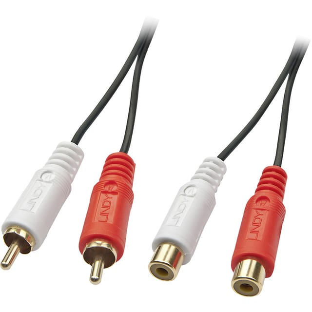 LINDY 35674 - Cinch Audio Kabel, 2x Cinch Stecker auf 2x Buchse, 10,0 m