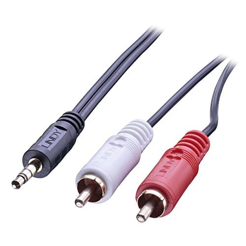 LINDY 35681 - Audio Kabel, 3,5 mm Stereo Klinken zu 2x Cinch, 2,0 m