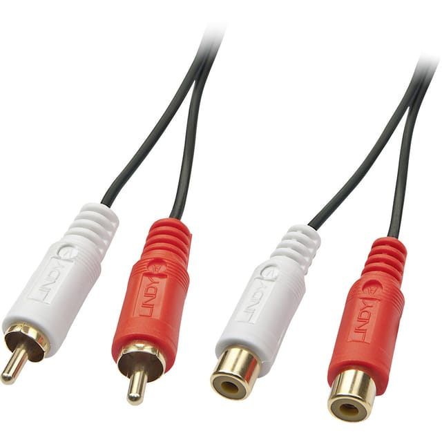 LINDY 35671 - Cinch Audio Kabel, 2x Cinch Stecker auf 2x Buchse, 2,0 m