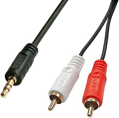 LINDY 35683 - Audio Kabel, 3,5 mm Stereo Klinken zu 2x Cinch, 5,0 m