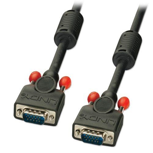 LINDY 36371 - VGA Kabel 15-pol Stecker, 2x Ferrrit, 0,5 m