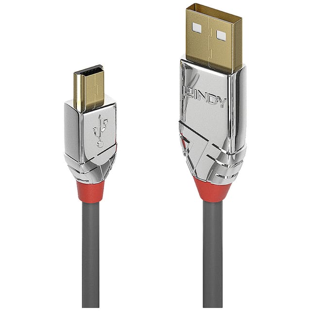 LINDY 36635 - USB 2.0 Kabel, A Stecker auf Mini-B Stecker, 7,5 m