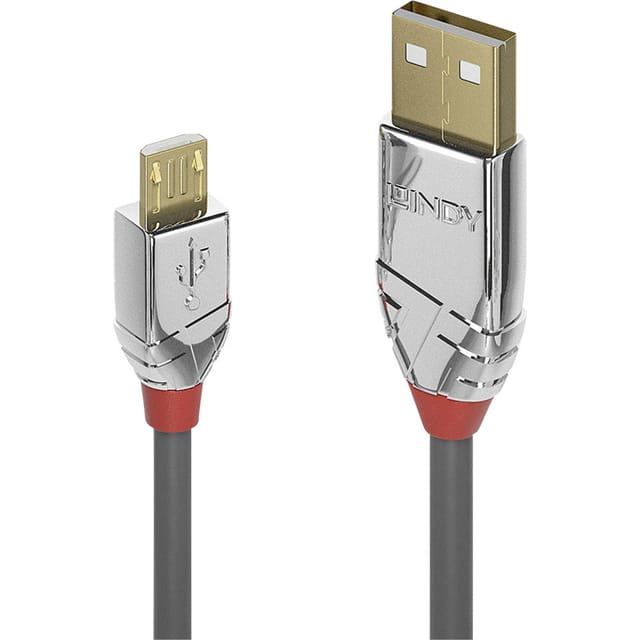 LINDY 36651 - USB 2.0 Kabel, A Stecker auf Micro-B Stecker, 1,0 m