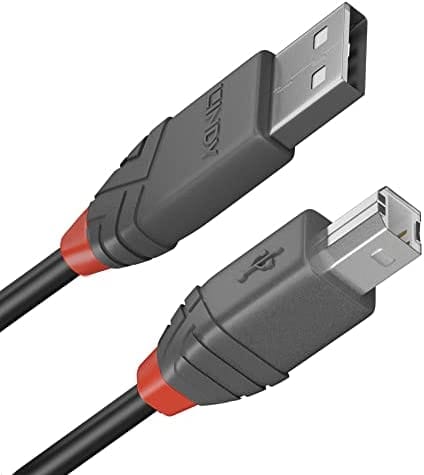 LINDY 36670 - USB 2.0 Kabel, A Stecker auf B Stecker, 0,2 m