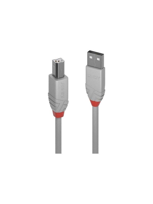 LINDY 36684 - USB 2.0 Kabel, A Stecker auf B Stecker, 3,0 m
