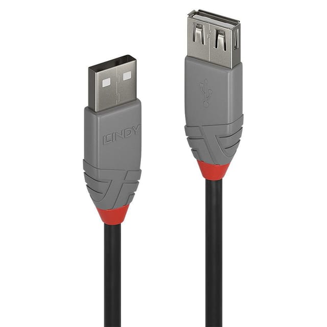 LINDY 36700 - USB 2.0 Kabel, A Stecker auf A Buchse, 0,2 m
