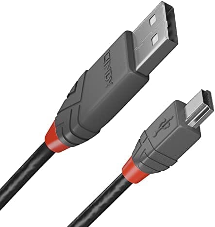 LINDY 36721 - USB 2.0 Kabel, A Stecker auf Mini-B Stecker, 0,5 m