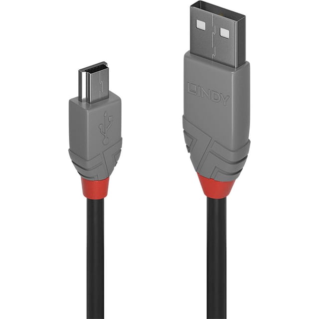 LINDY 36723 - USB 2.0 Kabel, A Stecker auf Mini-B Stecker, 2,0 m