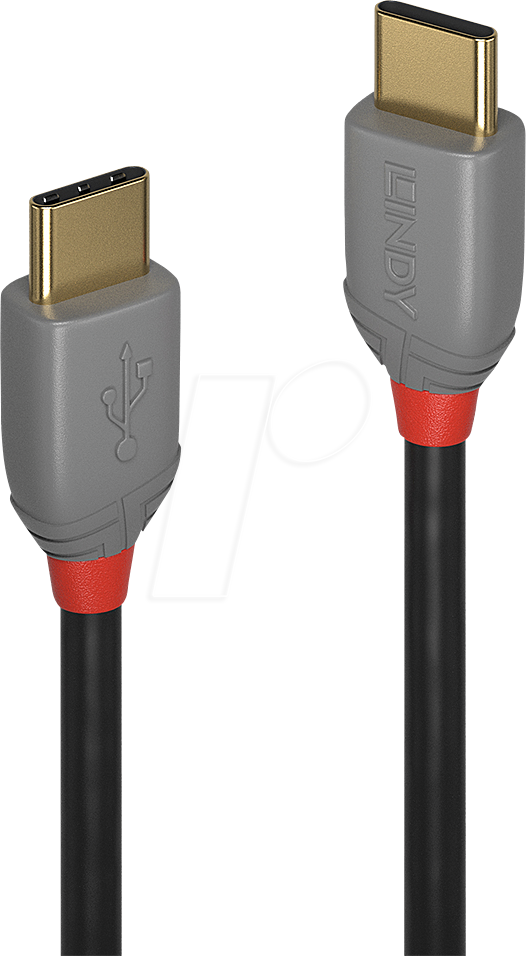 LINDY 36871 - USB 2.0 Kabel, C Stecker auf C Stecker, 1,0 m