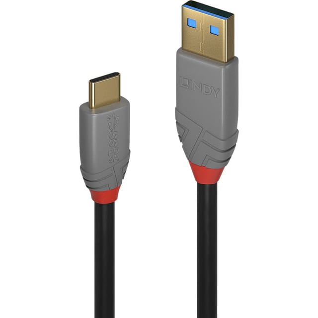 LINDY 36913 - USB 10Gbit/s Kabel, Anthra Line, A Stecker auf C Stecker, 2,0m