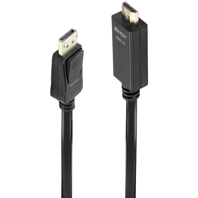 LINDY 36924 - DP 1.2 auf HDMI A Stecker, 4K/30Hz, 5,0 m
