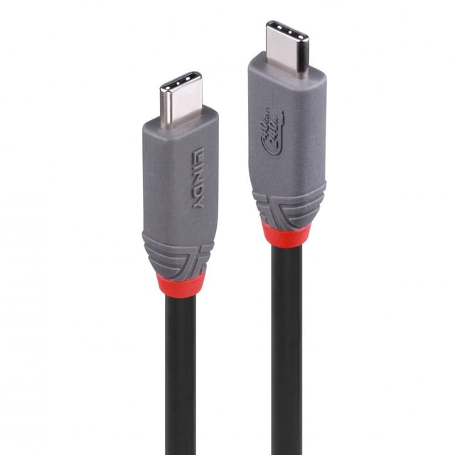 LINDY 36957 - USB 40Gbit/s Kabel, Anthra Line, C Stecker auf C Stecker, 1,5m