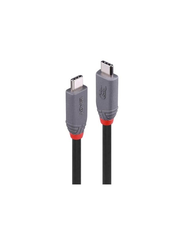 LINDY 36958 - USB 40Gbit/s Kabel, Anthra Line, C Stecker auf C Stecker, 2,0m