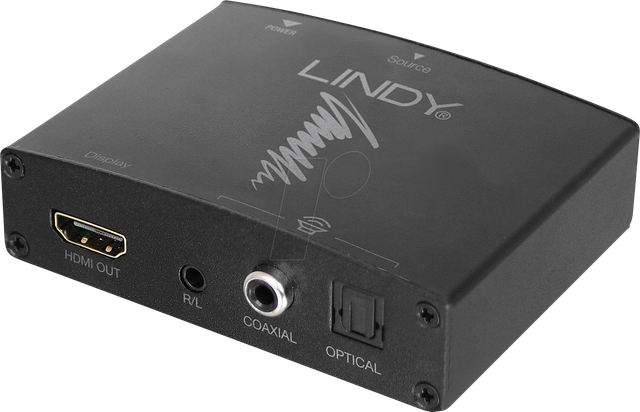 LINDY 38167 - HDMI-Audio-Extraktor, 2CH/5.1CH, 4K 30 Hz
