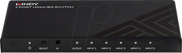 LINDY 38233 - HDMI Switch, 5 Port, 4K 60 Hz