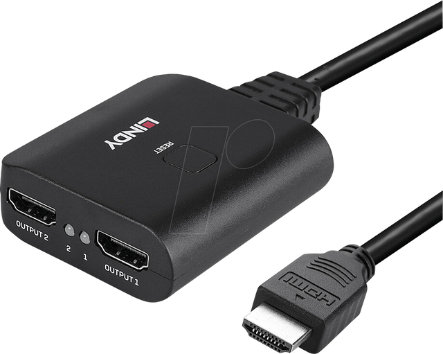 LINDY 38356 - HDMI Splitterkabel, 2 Port, 4K 60 Hz