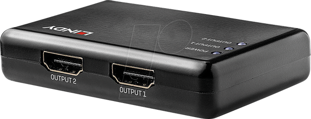 LINDY 38357 - HDMI Splitter, 2 Port, kompakt, 4K 30 Hz