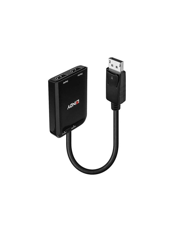 LINDY 38433 - DisplayPort Adapter, DP Stecker auf 2x HDMI Buchse, 4K 60 Hz