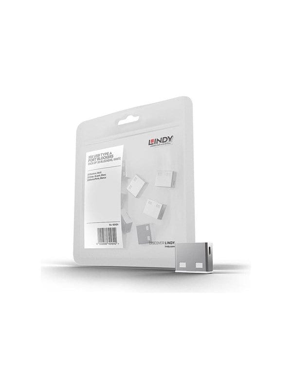 LINDY 40464 - USB-A-Port Schloss (10x Schlösser), weiß