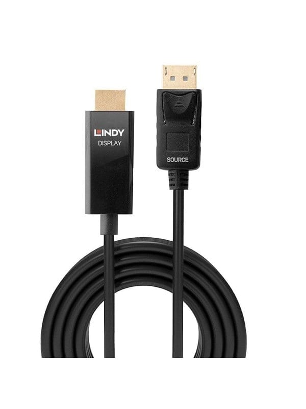 LINDY 40927 - DP 1.2 auf HDMI A Stecker, 3,0 m, aktiv, HDR, 4K/60Hz,