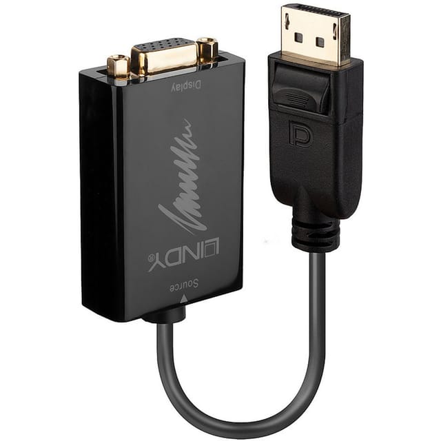 LINDY 41006 - DisplayPort Adapter, DP Stecker auf VGA Buchse, aktiv