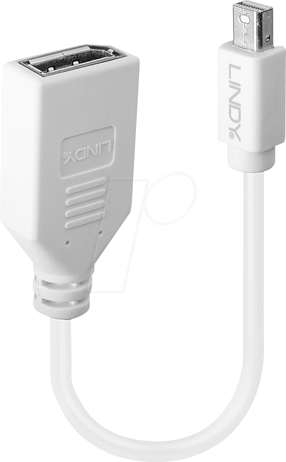 LINDY 41021 - DisplayPort Adapter, Mini DP Stecker auf DP Buchse