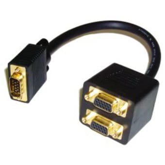 LINDY 41214 - VGA Adapter, VGA Stecker auf 2x VGA Buchse