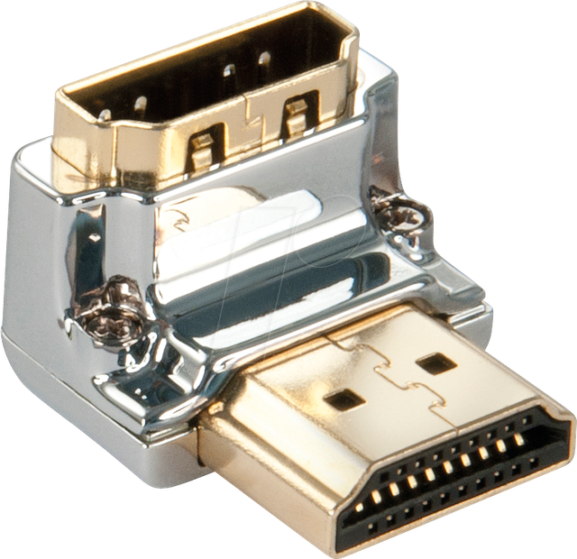 LINDY 41505 - HDMI Adapter - Chromo Line, 90° unten