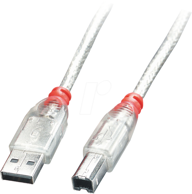 LINDY 41750 - USB 2.0 Kabel, A Stecker auf B Stecker, 0,2 m