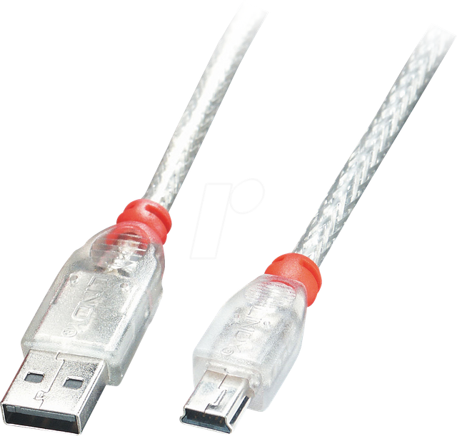 LINDY 41784 - USB 2.0 Kabel, A Stecker auf Mini-B Stecker, 3 m