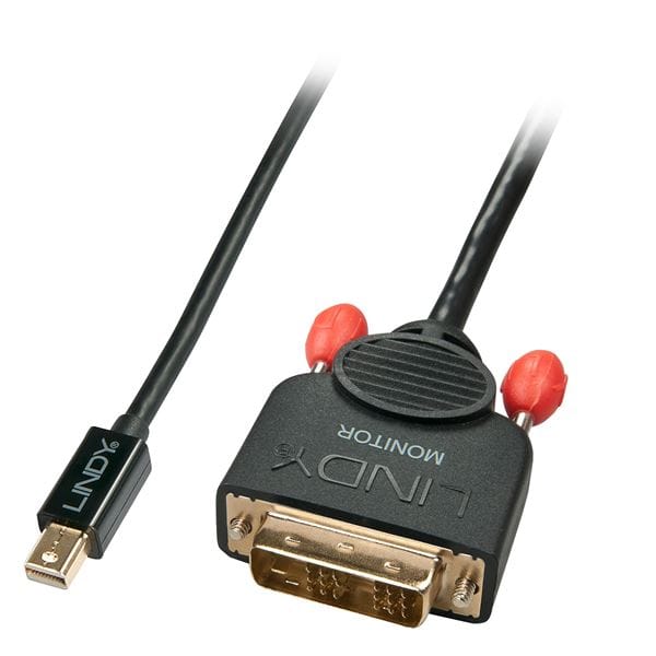 LINDY 41952 - Mini DP 1.2 Stecker auf DVI 24+1 Stecker, 2 m