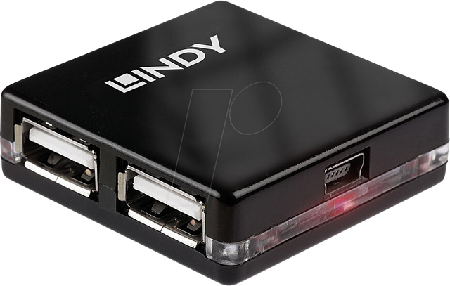 LINDY 42742 - USB 2.0 4-Port Hub, Mini