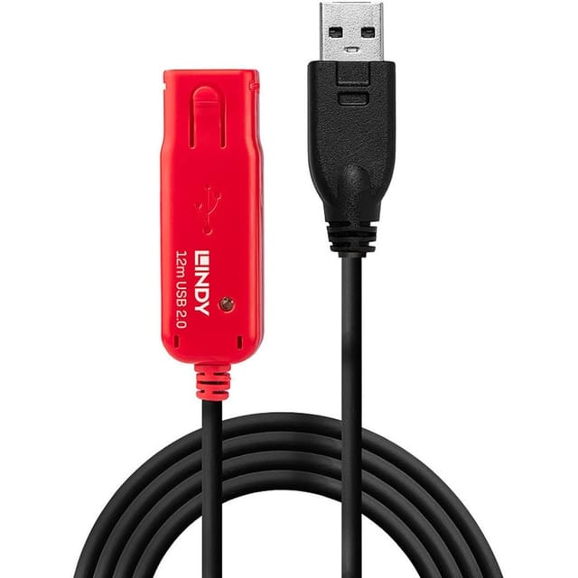 LINDY 42782 - Aktives USB 2.0-Kabel, A-Stecker > Buchse, Daisy Chain, 12 m