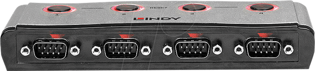 LINDY 42858 - USB 1.1 Konverter, B Buchse auf 4x RS232