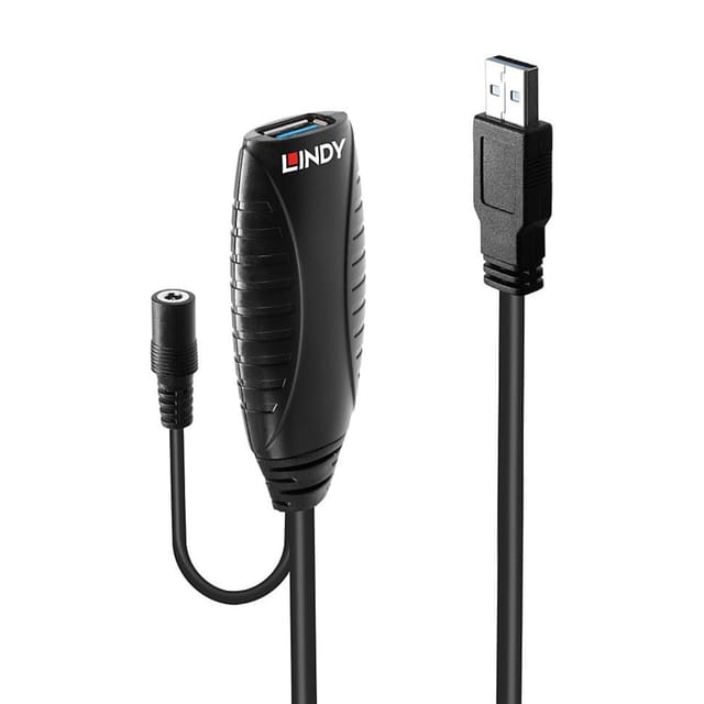 LINDY 43156 - Aktives USB 5 Gb/s-Kabel, A-Stecker > Buchse, 10 m