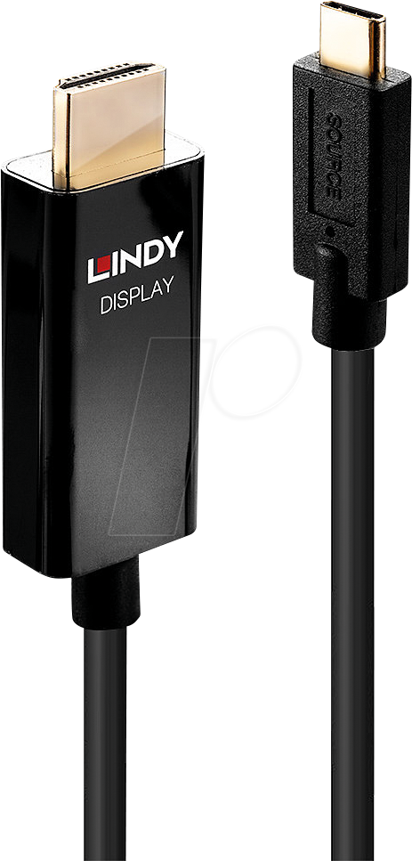 LINDY 43292 - Adapterkabel, USB-C > HDMI, 4K 60Hz, HDR, 2,0 m