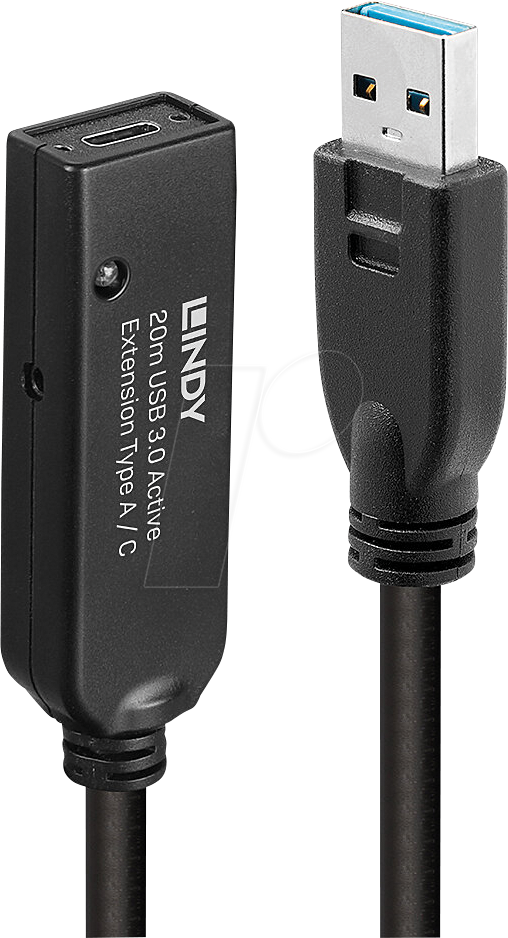 LINDY 43375 - LINDY 20m USB 5 Gb/s Aktivverlängerung Typ A an C