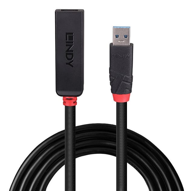 LINDY 43404 - USB 5Gbit/s Aktivverlängerung Slim, A Buchse auf A Stecker, 15,0