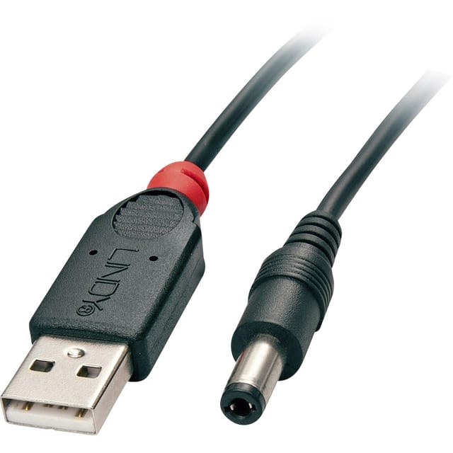 LINDY 70268 - Stromkabel USB > DC 5,5 / 2,1 mm, 1.5 m