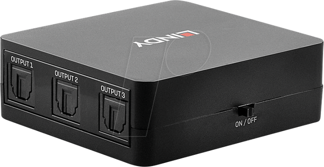 LINDY 70480 - TosLink Splitter, 3-Port, Audio