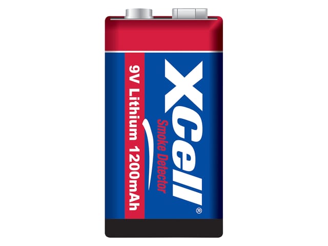 LITHIUM 9V XCELL - Lithium Batterie, 9-V-Block, 1200 mAh, 1er-Pack