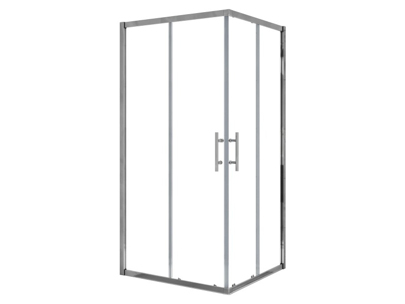 Aica Eckeinstieg 110x76x195cm 6mm Esg-glas Eckdusche Pendeltürschiebetür Duschkabine Duschabtrennung Duschtür