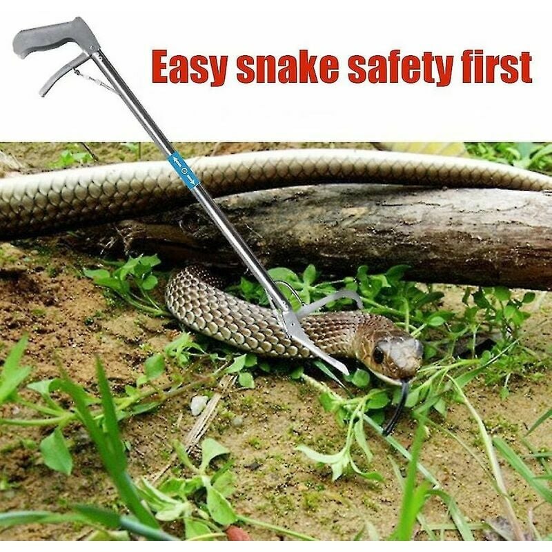 1m Pinces À Serpent Pliables Bâton Attrape-reptile Pince Pliante Pince À Serpent À Mâchoires Larges Outil De Contrôle De Serpent En Acier Inoxydable